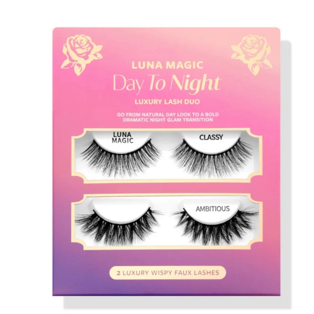 Luna Magic Rebelde Faux Mink Black Fake False Eyelashes Women'sNEW DAY TO NIGHT